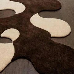 Modern Abstract Hallway Runner Rug | Hand Tufted New Zealand Wool Area Rug