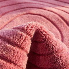 Blush Pink Hand-Tufted Rug | 100% New Zealand Wool Curved Modern Luxury Area Rug