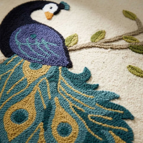 Art Deco Peacock Rug