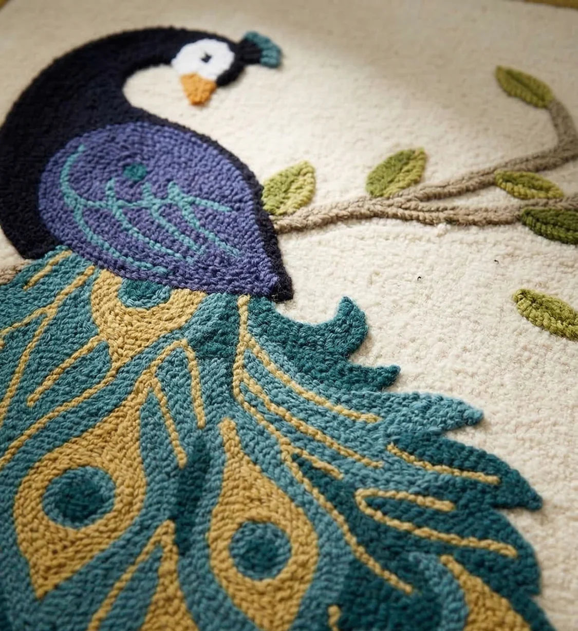 Art Deco Peacock Rug
