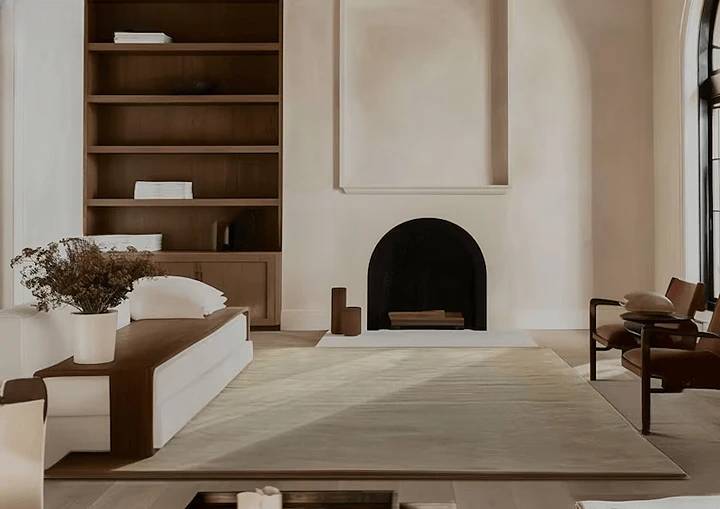 Premium Hand Tufted New Zealand Wool Carpet | Luxury Neutral Beige Modern Area Rug for Living Room & Bedroom