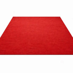 Modern Solid Red Hand Tufted Area Rug | Premium Plush Carpet for Living Room, Bedroom | Contemporary Luxury Home Decor