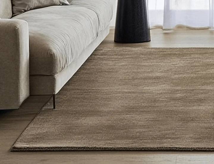 Luxury Solid Beige Hand Tufted Wool Carpet | Premium Modern Area Rug for Living Room & Bedroom