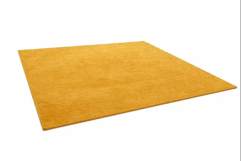 Mustard Yellow Area Rug, Soft Plush Rug, Modern Minimalist Home Decor
