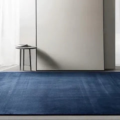 Premium Deep Navy Blue Hand Tufted Wool Area Rug | Modern Luxury Carpet for Living Room, Bedroom & Home Decor