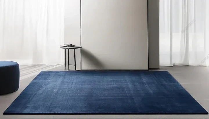 Premium Deep Navy Blue Hand Tufted Wool Area Rug | Modern Luxury Carpet for Living Room, Bedroom & Home Decor