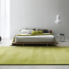 Premium Solid Olive Green Hand Tufted Wool Carpet | Modern Luxury Minimalist Area Rug for Living Room & Bedroom