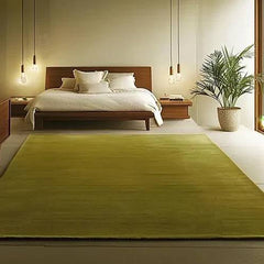 Calm & Cozy Olive Green Hand Tufted Carpet | New Zealand Wool Premium Rug for Family Living Spaces, Home & Floor Decor