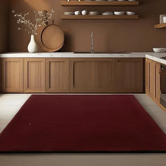 Luxury Hand Tufted Wool Area Rug | Deep Burgundy Solid Carpet | Soft, Durable & Modern Minimalist Floor Decor