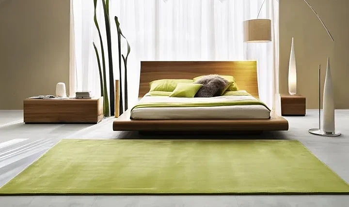 Premium Solid Olive Green Hand Tufted Wool Carpet | Modern Luxury Minimalist Area Rug for Living Room & Bedroom