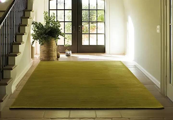 Calm & Cozy Olive Green Hand Tufted Carpet | New Zealand Wool Premium Rug for Family Living Spaces, Home & Floor Decor
