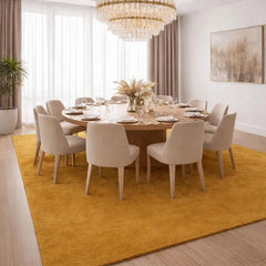 Mustard Yellow Area Rug, Soft Plush Rug, Modern Minimalist Home Decor