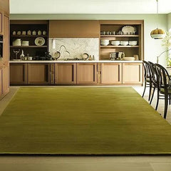 Calm & Cozy Olive Green Hand Tufted Carpet | New Zealand Wool Premium Rug for Family Living Spaces, Home & Floor Decor