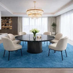Modern Solid Blue Rug