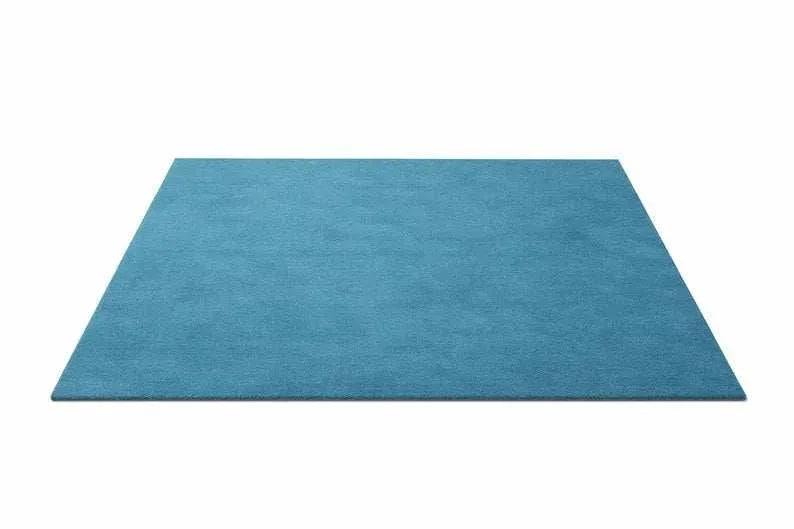 Modern Solid Blue Rug