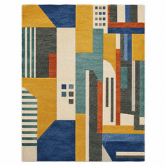 Modern Solid Ruby Red Hand Tufted Area Rug